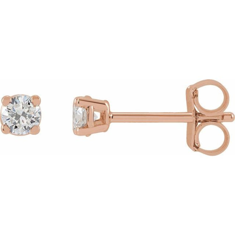 14K Rose Gold 1/5 CTW Lab-Grown Diamond Earrings