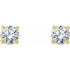 14K Yellow Gold 1/4 CTW Lab-Grown Diamond 4-Prong Stud Earrings