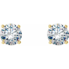 14K Yellow Gold 1/2 CTW Lab-Grown Diamond 4-Prong Stud Earrings