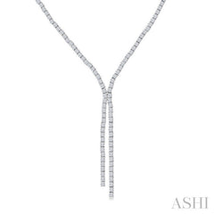 8 7/8 Ctw Y-Shape Round Cut Diamond Tennis Necklace in 14K White Gold