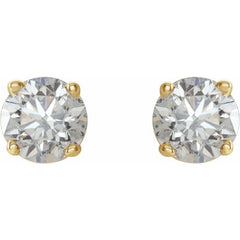 14K Yellow Gold 3/8 CTW Natural Diamond  Earrings