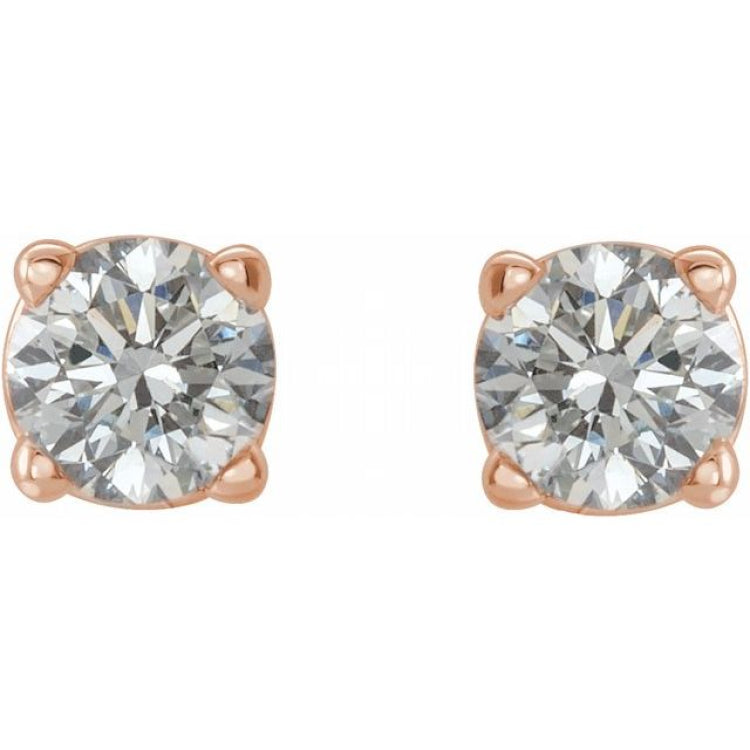 14K Rose Gold 3/8 CTW Natural Diamond Earrings