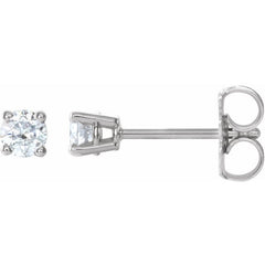 14K White Gold 3/8 CTW Natural Diamond  Earrings