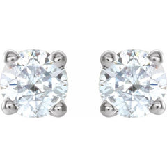 14K White Gold 3/8 CTW Natural Diamond  Earrings