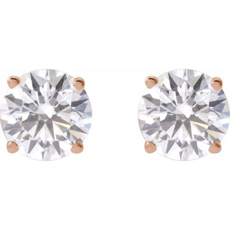14K Rose Gold 2  1/2 CTW Lab-Grown Diamond Earrings