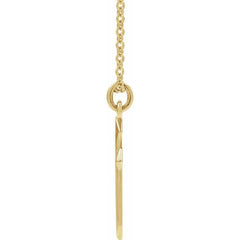 18K Yellow Gold-Plated Sterling Silver Cross 18" Necklace