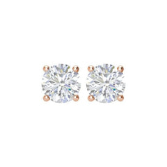 14K Rose Gold 4 CTW Lab-Grown Diamond Earrings
