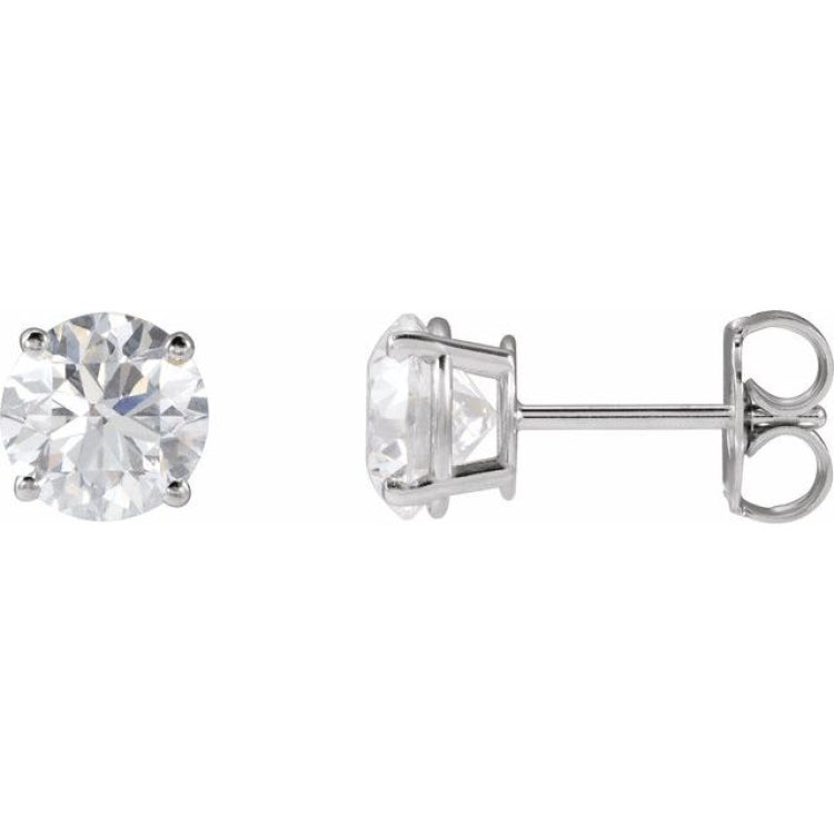 Sterling Silver 6 mm Natural Peridot Earrings